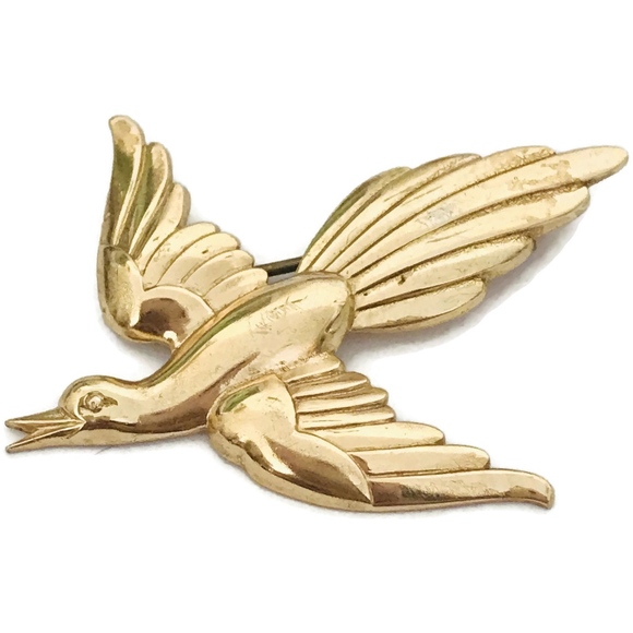 Forstner Sterling Vermeil Flying Long Tail - Picture 1 of 7